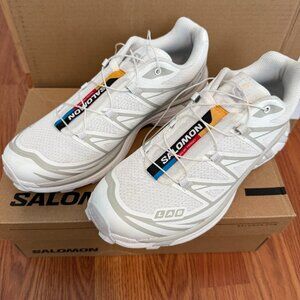 NWT Salomon Xt-6 - White & Silver - 8.5W / 7.5M